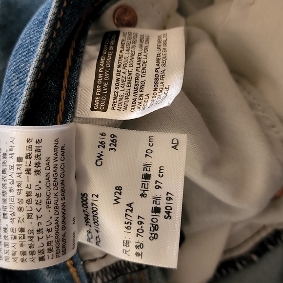 Vintage LEVI'S Jeans Redone Upcycled Patchwork Jean Skirt S Denim Mini - Picture 11 of 16